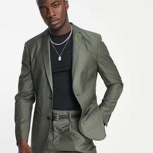 Harry Brown Green Loose Fit Bamboo Suit Jacket Coat Blazer NWT 46R